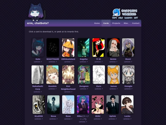 cards screenshot