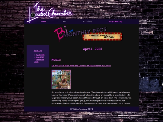 Recs_archive/Recs_4-2025 screenshot
