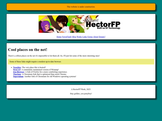 links screenshot