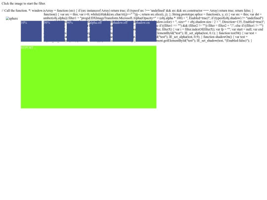 test-IE-filters screenshot