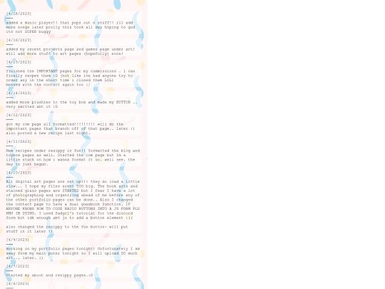 updates screenshot