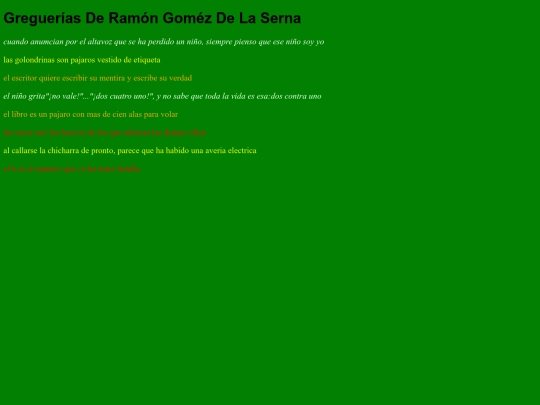 Trabajos/Greguerías/greguerias screenshot