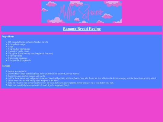 banana-bread-recipe screenshot