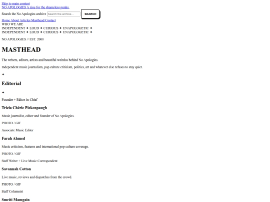 masthead screenshot