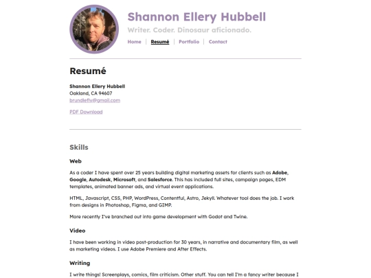 resume screenshot