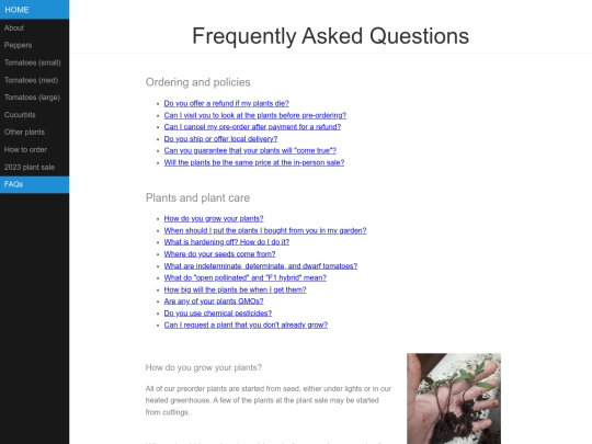 faq screenshot