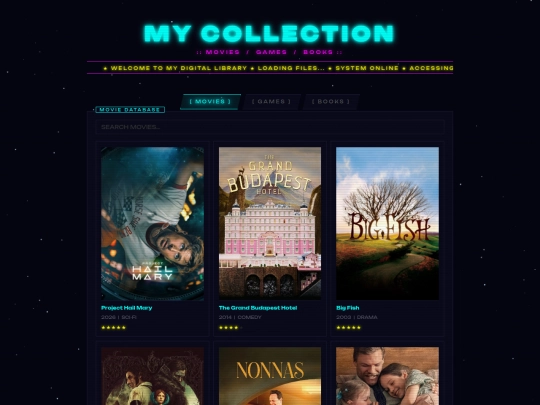 myCollection screenshot
