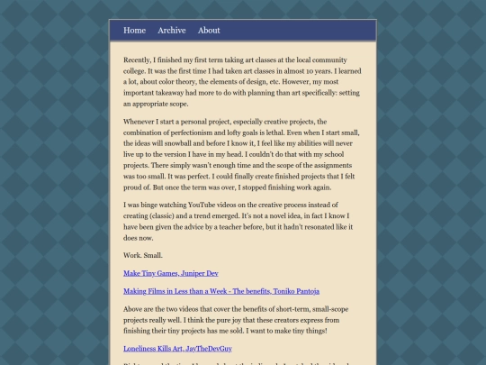 blog/posts/2025-07-13-Tiny-Projects screenshot