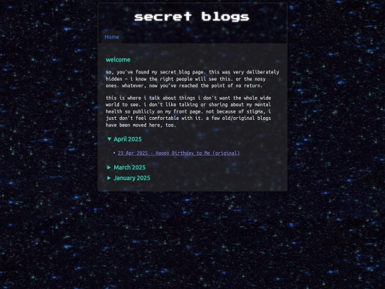 blogs/secret screenshot