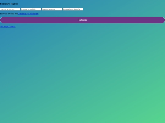 register screenshot