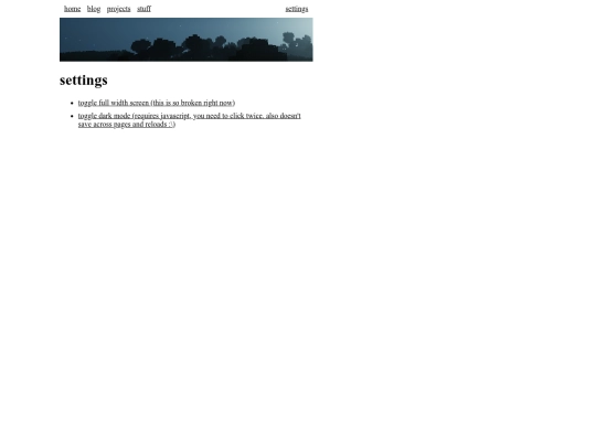 settings screenshot