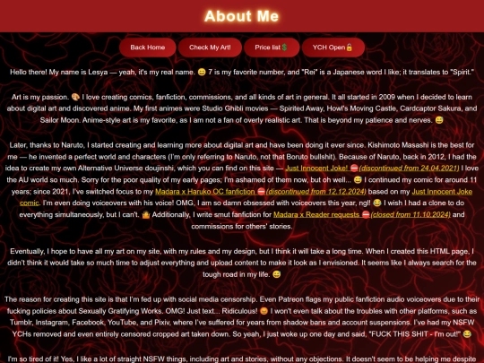 aboutme screenshot