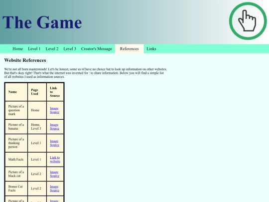 references screenshot