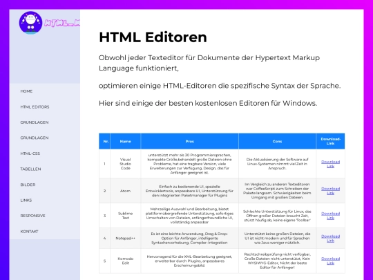 HTML_MG/Editors screenshot