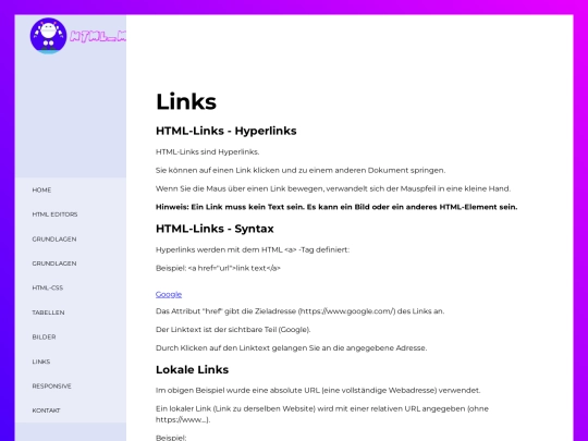 HTML_MG/Links screenshot