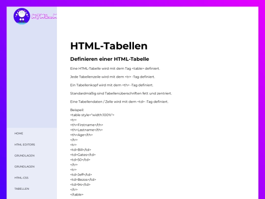 HTML_MG/Tables screenshot