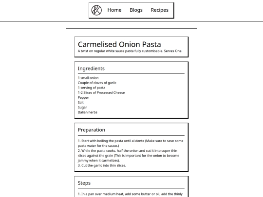recipes/carmalised-onion-pasta screenshot
