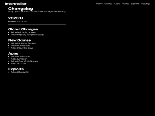 changelog screenshot