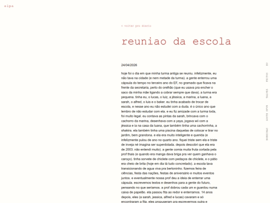dudu site/pages/diario/2 screenshot