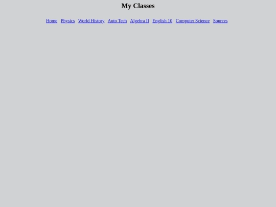 Classes screenshot