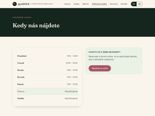 ordinacne-hodiny screenshot