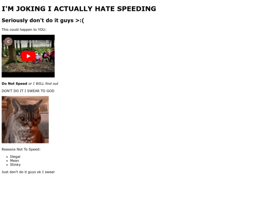 speeding screenshot