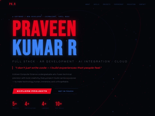 MY Spiderman Portfolio/praveen_spiderman_portfolio screenshot