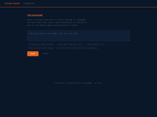 telephone screenshot