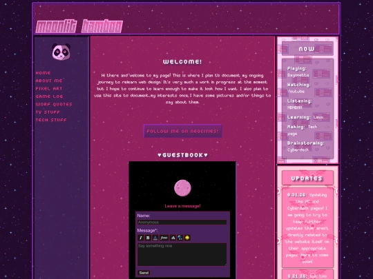 moonlit-bamboo_homepage screenshot