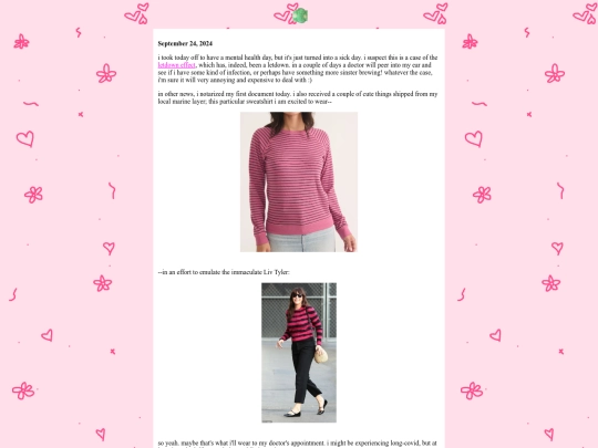 blog/diary screenshot