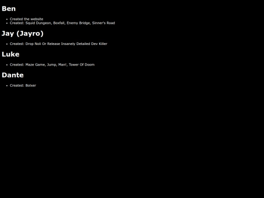 Credits screenshot