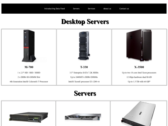 datafeed/servers screenshot