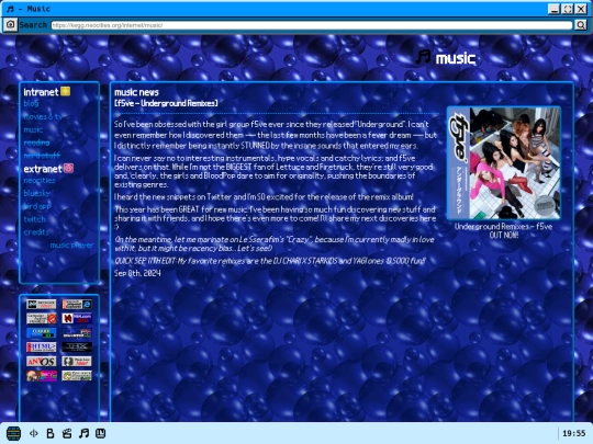 internet/music screenshot
