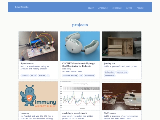 projects screenshot