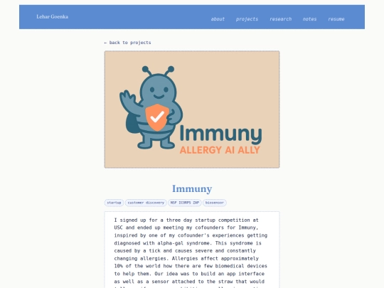 projects/immuny screenshot