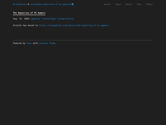 posts/the-hypocrisy-of-pc-gamers screenshot
