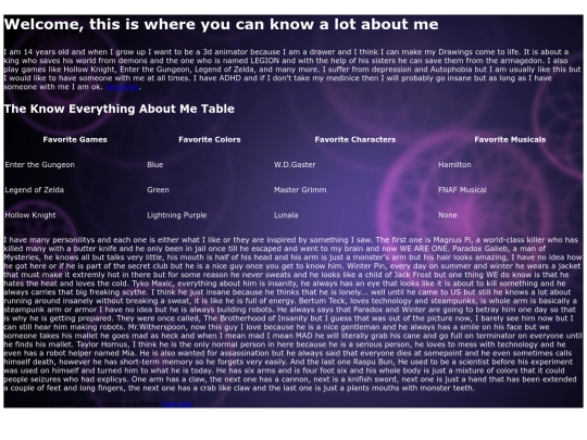 aboutme screenshot