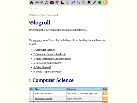 aux/blogroll screenshot