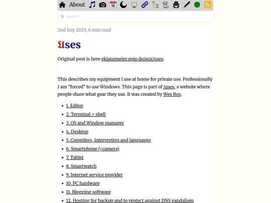 aux/uses screenshot