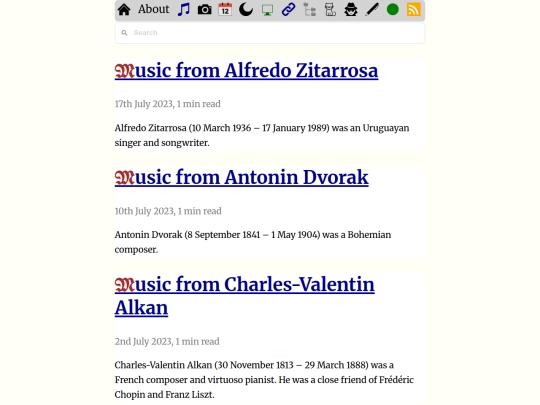 music/page/3 screenshot