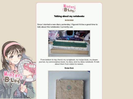blog/notebooks screenshot