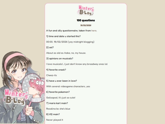 blog/questions screenshot