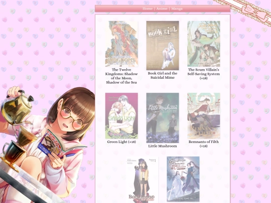 reviews/novels screenshot