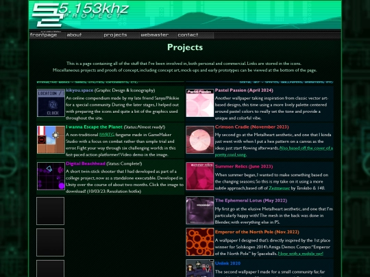 projects screenshot