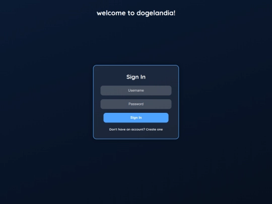 login screenshot