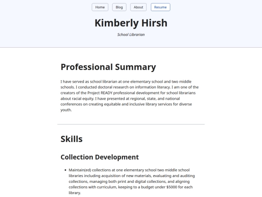 resume screenshot