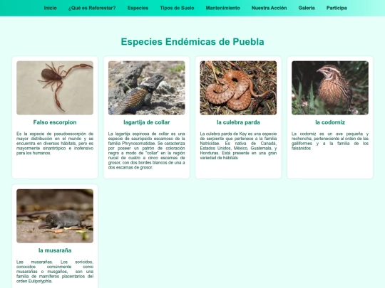 Especies Endémicas screenshot