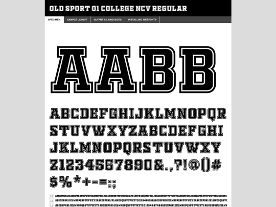 Old Sport Font/oldsport01collegencv-aegm-demo screenshot