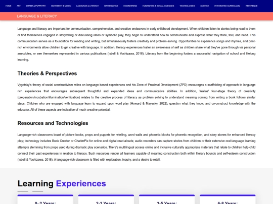 website/languagenliteracy screenshot