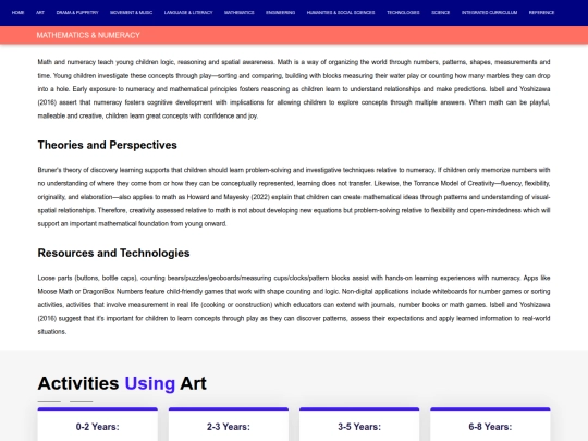 website/math screenshot